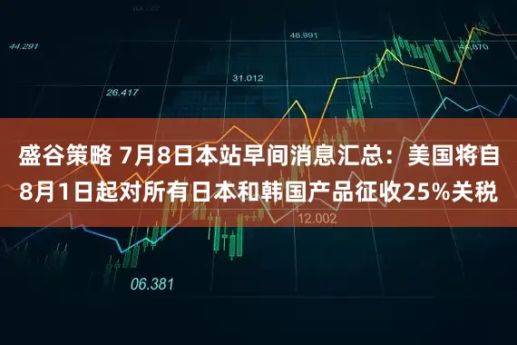 盛谷策略 7月8日本站早间消息汇总：美国将自8月1日起对所有日本和韩国产品征收25%关税